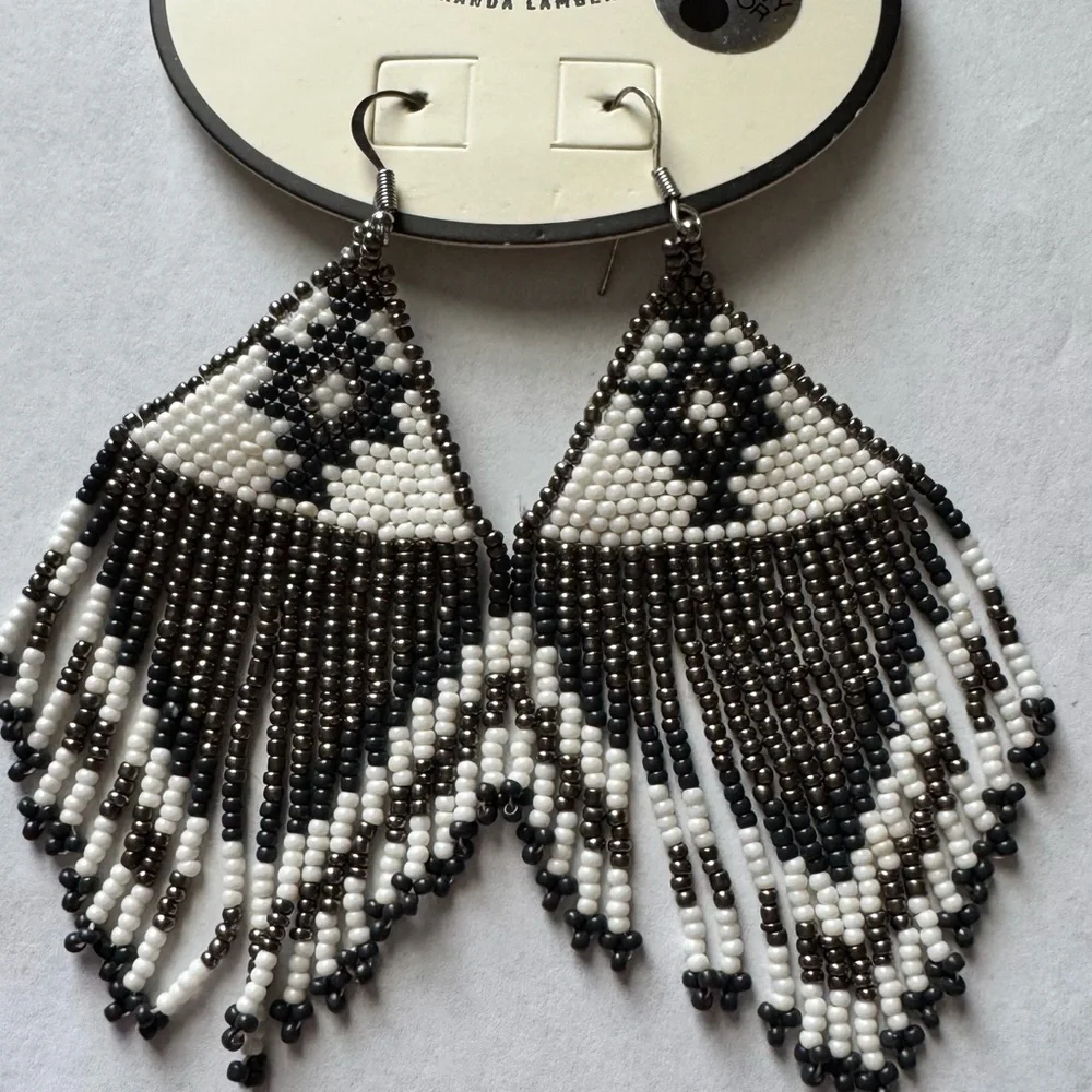 IDYLLWIND- Silver Beaded drop Earring - Picture 1 of 4